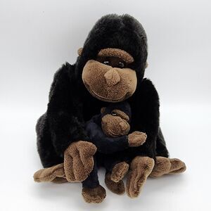 Kohls Cares Eric Carle Gorilla Ape Holding Baby Plush 10" Black Stuffed Animal